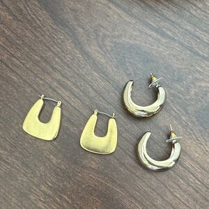 Madewell Gold and Silver Earrings Set